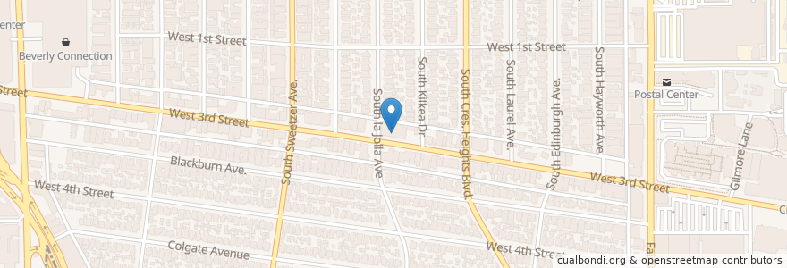 Mapa de ubicacion de Sharon Care Center en Vereinigte Staaten Von Amerika, Kalifornien, Los Angeles County, Los Angeles.