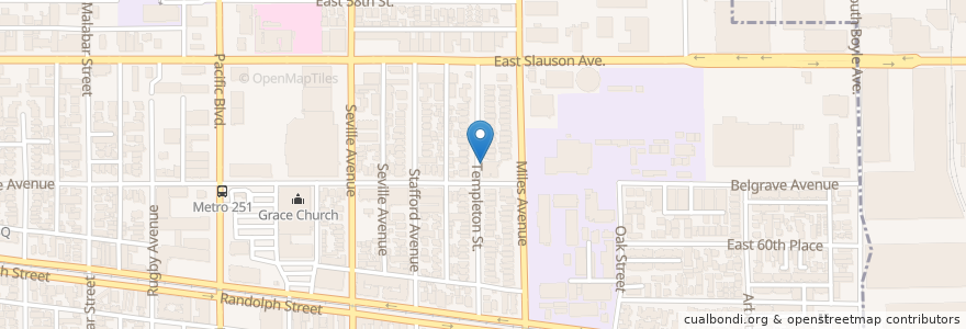 Mapa de ubicacion de First Evangelical Methodist Church of Huntington Park en États-Unis D'Amérique, Californie, Los Angeles County, Huntington Park.