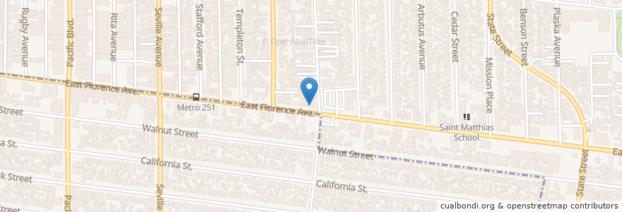 Mapa de ubicacion de Huntington Park Hebrew Congregation en ایالات متحده آمریکا, کالیفرنیا, Los Angeles County, Huntington Park.