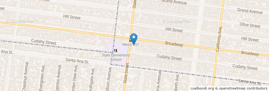 Mapa de ubicacion de Unity Church en Stati Uniti D'America, California, Los Angeles County.