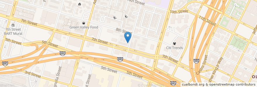 Mapa de ubicacion de Pentecostal House of Truth en Verenigde Staten, Californië, Alameda County, Oakland.