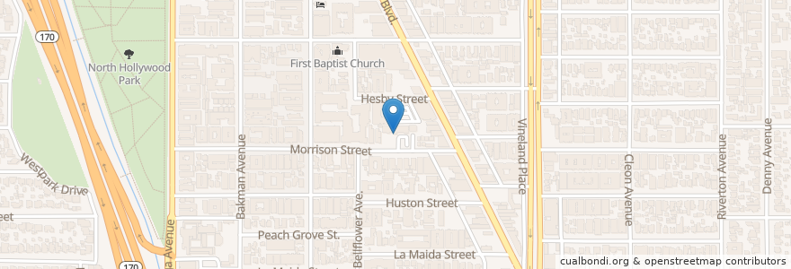 Mapa de ubicacion de Twentyfirst Church of Christ Scientist en Estados Unidos De América, California, Los Angeles County, Los Ángeles.