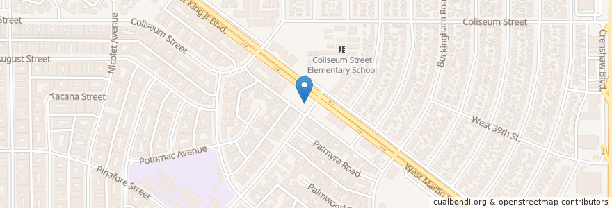 Mapa de ubicacion de Bnai Israel Synagogue en 미국, 캘리포니아주, Los Angeles County, 로스앤젤레스.
