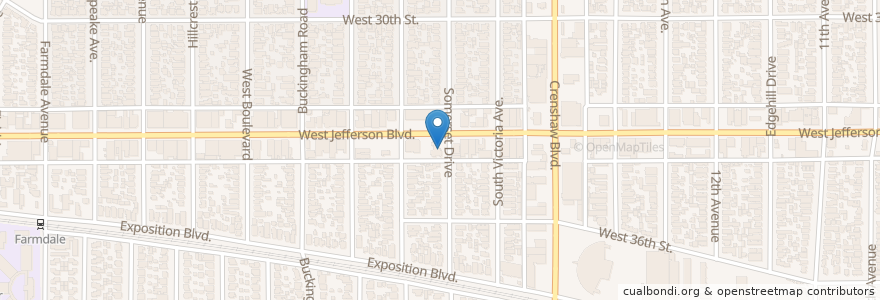 Mapa de ubicacion de Hope Memorial Lutheran Church en Estados Unidos Da América, Califórnia, Los Angeles County, Los Angeles.