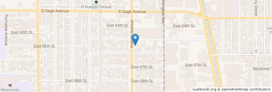 Mapa de ubicacion de El Sendero De La Cruz Church en United States, California, Los Angeles County.