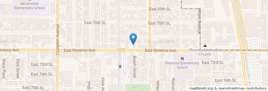 Mapa de ubicacion de Full Gospel Assembly Church en United States, California, Los Angeles County.