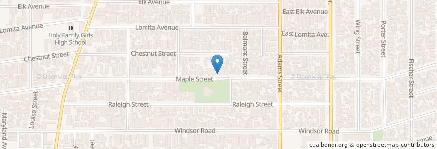Mapa de ubicacion de Parkview Christian Church en Amerika Syarikat, California, Los Angeles County, Glendale.