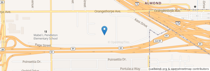 Mapa de ubicacion de First Church of the Nazarene en Stati Uniti D'America, California, Orange County, Buena Park.