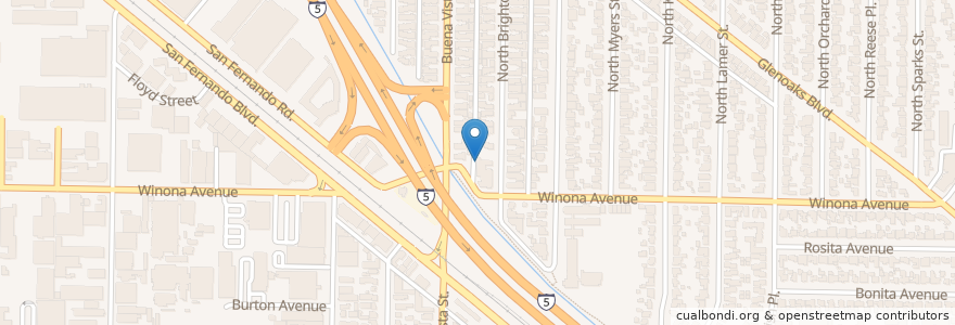 Mapa de ubicacion de Luther Memorial Lutheran Church en Amerika Birleşik Devletleri, Kaliforniya, Los Angeles County, Burbank.