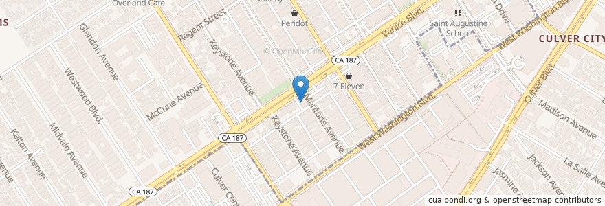 Mapa de ubicacion de West Los Angeles Christian Center en アメリカ合衆国, カリフォルニア州, Los Angeles County, ロサンゼルス.