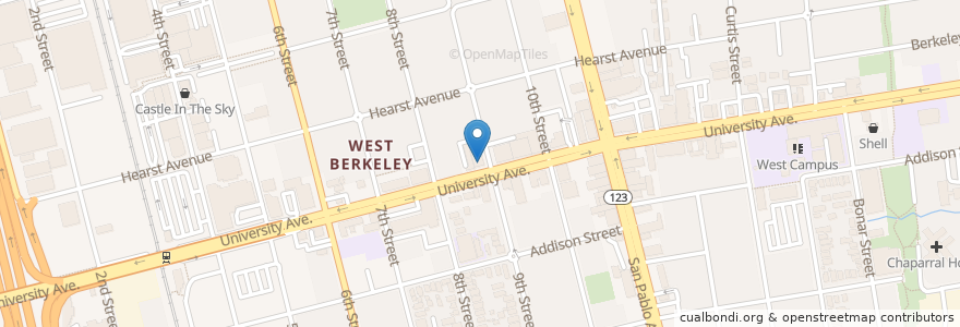 Mapa de ubicacion de Liberty Hill Baptist Church en Соединённые Штаты Америки, Калифорния, Аламида, Беркли.