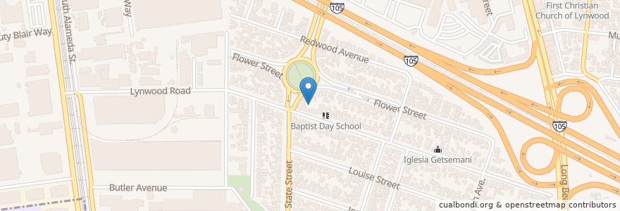 Mapa de ubicacion de Church of the Lord Jesus en Vereinigte Staaten Von Amerika, Kalifornien, Los Angeles County, Lynwood.