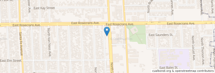 Mapa de ubicacion de Centro Cristiano Jesuscristo en United States, California, Los Angeles County, Compton.