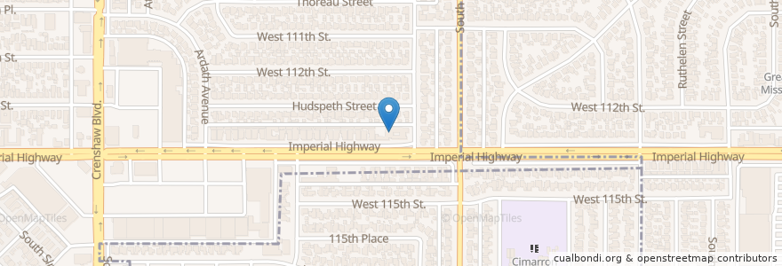Mapa de ubicacion de Christ Centered Church en United States, California, Los Angeles County, Inglewood.
