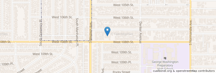 Mapa de ubicacion de Faith United Methodist Church en Estados Unidos Da América, Califórnia, Los Angeles County.