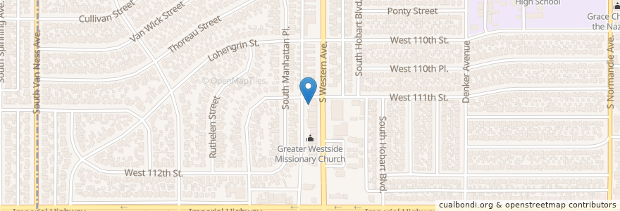 Mapa de ubicacion de Faithful Walk Ministries en Vereinigte Staaten Von Amerika, Kalifornien, Los Angeles County.