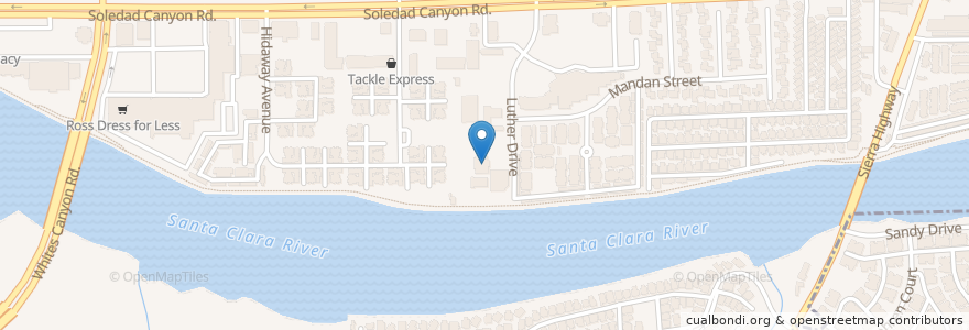 Mapa de ubicacion de Santa Clarita Baptist Church en Amerika Birleşik Devletleri, Kaliforniya, Los Angeles County, Santa Clarita.