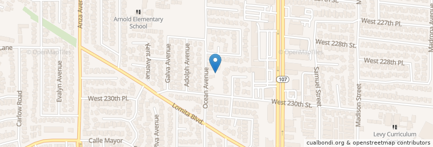 Mapa de ubicacion de La Primera Preschool en États-Unis D'Amérique, Californie, Los Angeles County, Torrance.