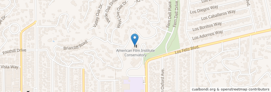 Mapa de ubicacion de American Film Institute Conservatory en 미국, 캘리포니아주, Los Angeles County, 로스앤젤레스.
