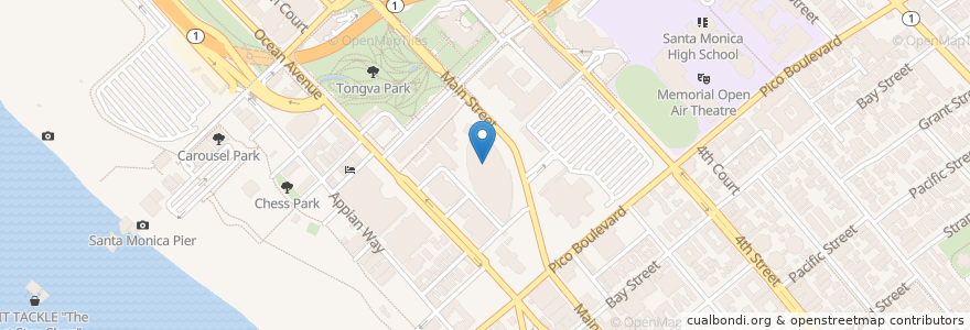 Mapa de ubicacion de Pardee Rand Graduate School of Policy Studies en アメリカ合衆国, カリフォルニア州, Los Angeles County.