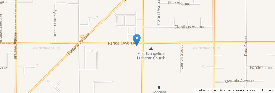 Mapa de ubicacion de Life Covenant Christian Academy en Vereinigte Staaten Von Amerika, Kalifornien, San Bernardino County, Fontana.