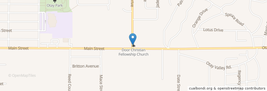 Mapa de ubicacion de Higher Praise Christian Fellowship en Vereinigte Staaten Von Amerika, Kalifornien, San Diego County, Chula Vista.