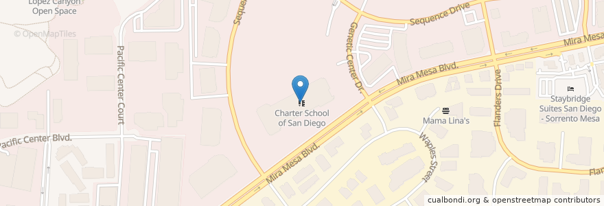 Mapa de ubicacion de Charter School of San Diego en Amerika Syarikat, California, San Diego County, San Diego.