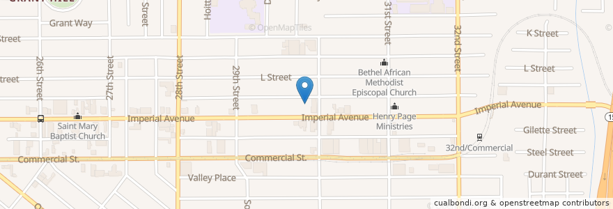 Mapa de ubicacion de Promised Land Church of God in Christ en United States, California, San Diego County, San Diego.