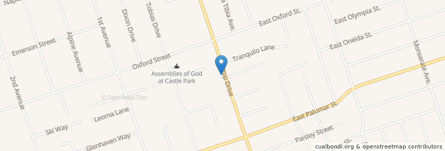 Mapa de ubicacion de Iglesia Universal del Reino de Dios en Amerika Syarikat, California, San Diego County, Chula Vista.