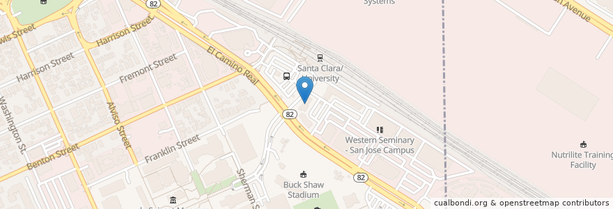 Mapa de ubicacion de The Sub Hub en United States, California, Santa Clara County, Santa Clara.