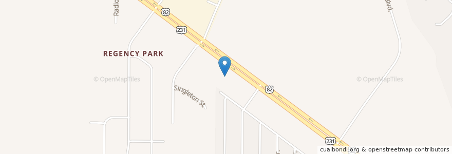 Mapa de ubicacion de Oak Grove Church en Amerika Syarikat, Alabama, Montgomery County, Montgomery.