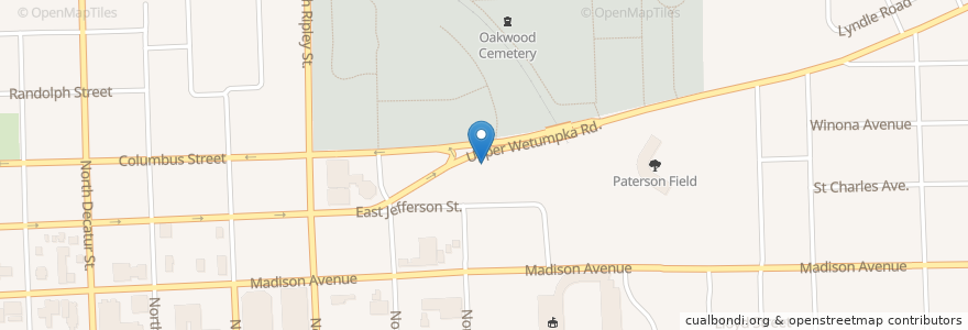 Mapa de ubicacion de W B Paterson School en United States, Alabama, Montgomery County, Montgomery.