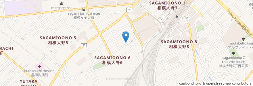 Mapa de ubicacion de ちゃくら en 日本, 神奈川県, 相模原市, 南区.