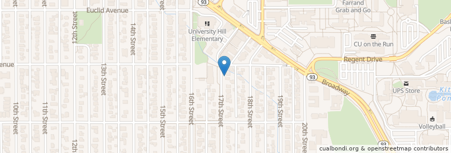 Mapa de ubicacion de Community Montessori School en United States, Colorado, Boulder County, Boulder.