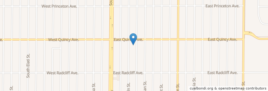 Mapa de ubicacion de Cornerstore Free Methodist Church en United States, Colorado, Arapahoe County, Englewood.