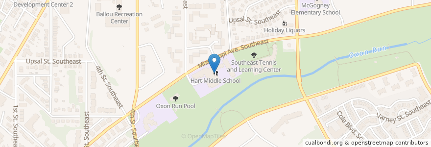 Mapa de ubicacion de Hart Middle School en Estados Unidos Da América, Washington, D.C., Washington.
