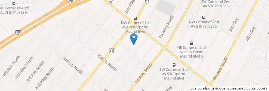 Mapa de ubicacion de Seventysixth Street Presbyterian Church en United States, Alabama, Birmingham, Jefferson County.