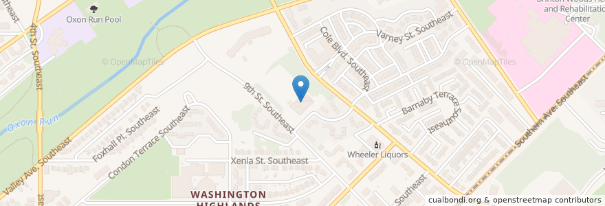 Mapa de ubicacion de Draper Elementary School en United States, Washington, D.C., Washington.