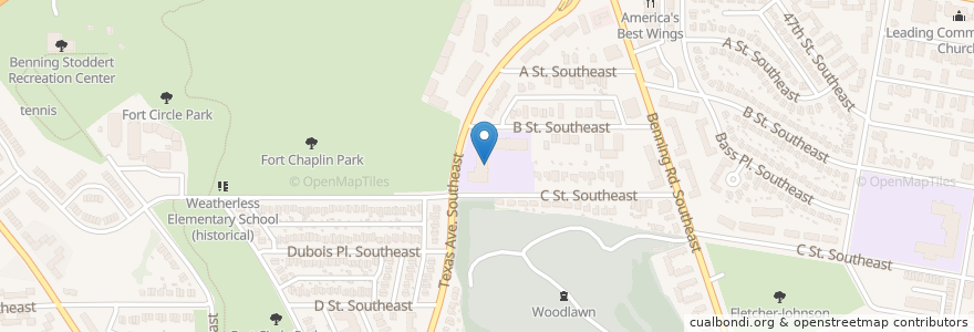 Mapa de ubicacion de Plummer Elementary School en Estados Unidos Da América, Washington, D.C., Washington.