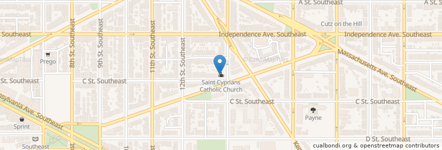 Mapa de ubicacion de Saint Cyprians Catholic Church en Stati Uniti D'America, Washington, Washington.