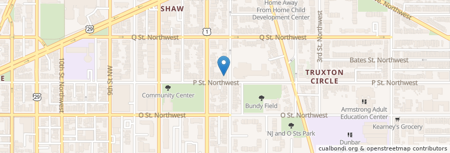 Mapa de ubicacion de Hemingway Temple African Methodist Episcopal Zion Church en États-Unis D'Amérique, Washington, Washington.