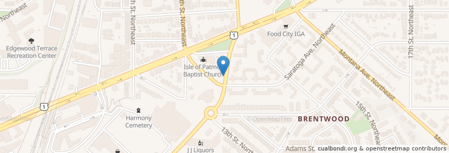 Mapa de ubicacion de Israel Baptist Church en Estados Unidos Da América, Washington, D.C., Washington.