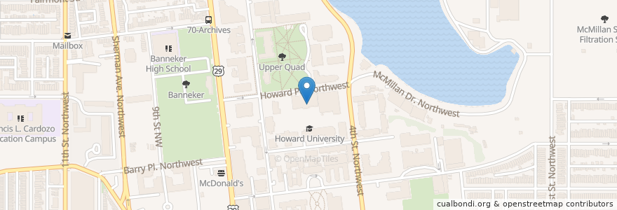 Mapa de ubicacion de Howard University Early Learning Program en Estados Unidos Da América, Washington, D.C., Washington.