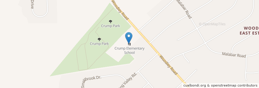 Mapa de ubicacion de Crump Elementary School en United States, Alabama, Montgomery County, Montgomery.