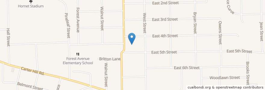 Mapa de ubicacion de Forest Park Baptist Church en 미국, 앨라배마, Montgomery County, Montgomery.