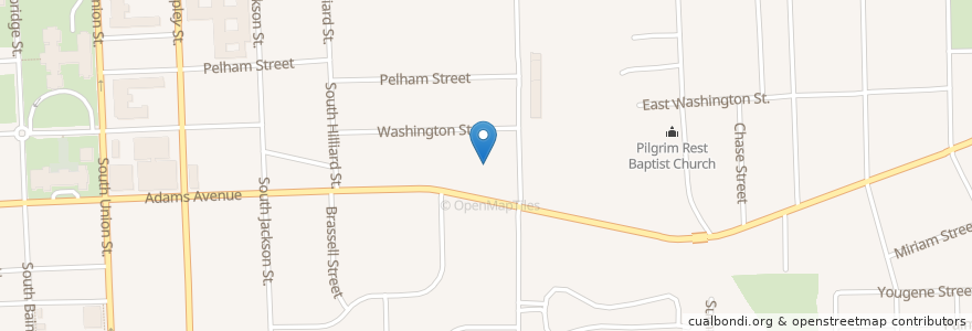 Mapa de ubicacion de Grace Lutheran Church en United States, Alabama, Montgomery County, Montgomery.