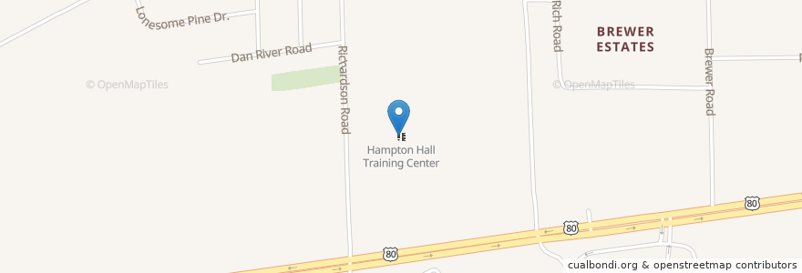 Mapa de ubicacion de Hampton Hall Training Center en 미국, 앨라배마, Montgomery County, Montgomery.
