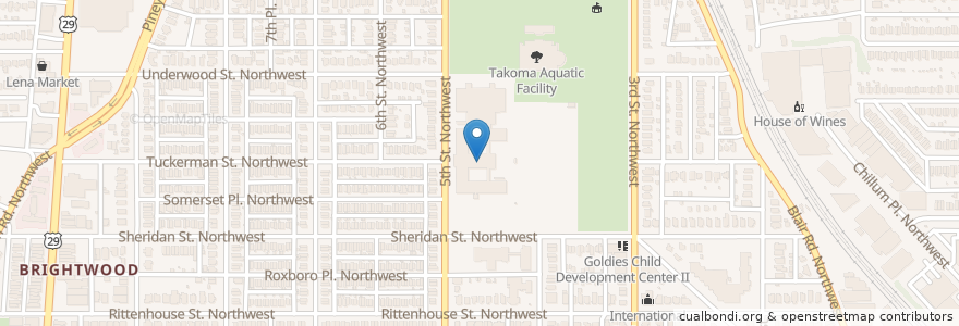 Mapa de ubicacion de Coolidge High School en Estados Unidos Da América, Washington, D.C., Washington.