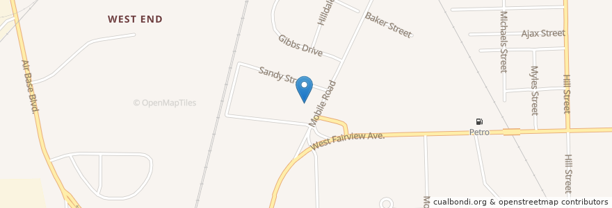 Mapa de ubicacion de Mobile Heights Baptist Church en Stati Uniti D'America, Alabama, Montgomery County, Montgomery.