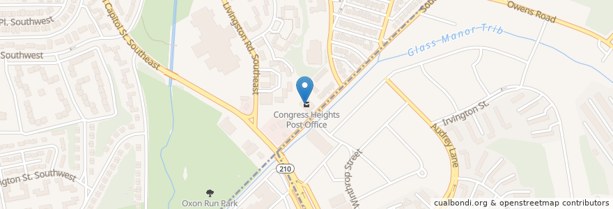 Mapa de ubicacion de Congress Heights Post Office en Stati Uniti D'America, Washington, Washington.